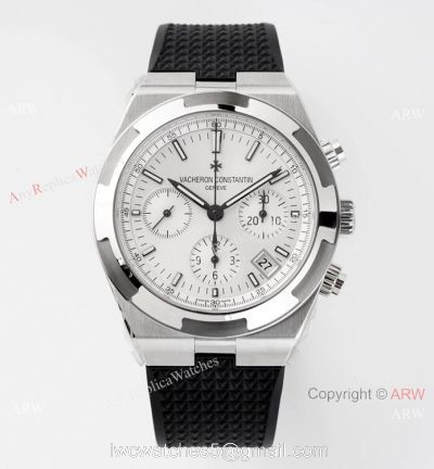 Swiss Replica Vacheron Constantin Overseas Chronograph 5500V White Dial Watch