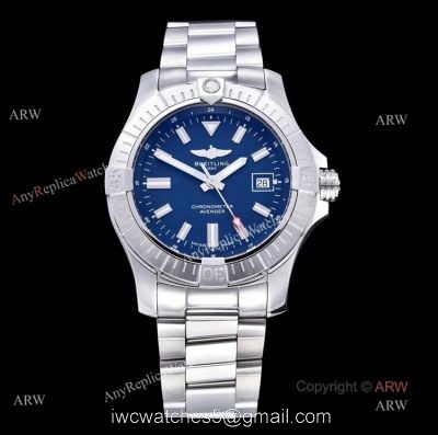 (GF) Best Breitling Avenger 43 Blue Dial Stainless Steel Swiss Replica Watches