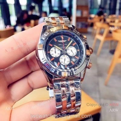 Breitling Chronomat B01 Watches Two Tone Rose Gold