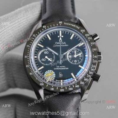 JH Omega Speedmaster Chronograph Swiss 9300 Watch Black Ceramic