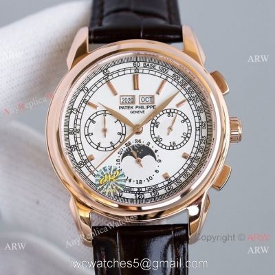 Swiss Clone Patek Philippe Grand Complications Perpetual Calendar Watch Rose Gold