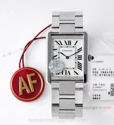 New! Swiss Cartier Tank Solo AF Factory Stainless Steel Watch Mid-size
