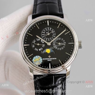 AAA Swiss Replica Vacheron Constantin Patrimony perpetual calendar Watches Black Dial