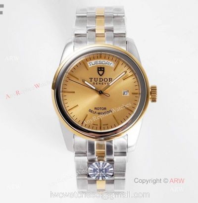 New Tudor Day Date Glamour Gold Watch 39mm Top Replica