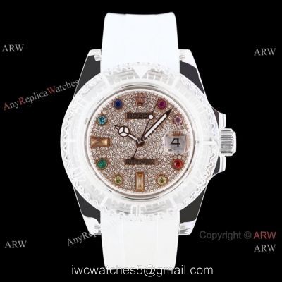 2021 NEW! Swiss 3135 Rolex Phantomlab Replica Watches Diamond Dial Sapphire Case