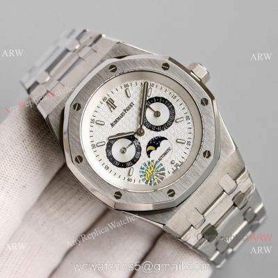 Swiss Replica Audemars Piguet Royal Oak Moon phase Watch 41mm Black Subdials