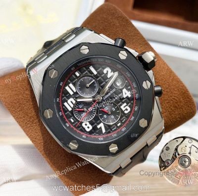 Audemars Piguet Royal Oak Offshore 42mm Watches Black Leather Strap