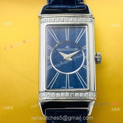 2020 Swiss Grade Jaeger-LeCoultre Reverso Duetto Watch Blue  Diamond