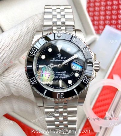 NEW UPGRADED Stianless Steel Black Dial Jubilee Strap Rolex Submariner Watch 40mm