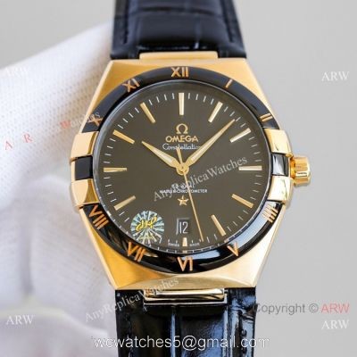 AAA Grade Swiss Clone Omega Constellation Gents Watch Yellow Gold 39MM