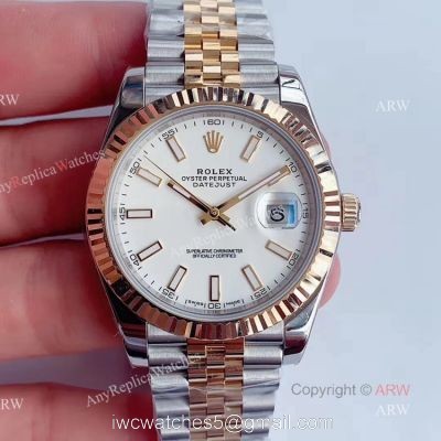 (Noob) Best Rolex Datejust Noob Replica Watches With White Dial Jubilee Bracelet For Men
