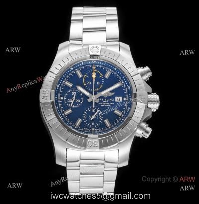 Swiss Copy Breitling Super Avenger II 7750 Stainless steel Blue Dial Watch New!