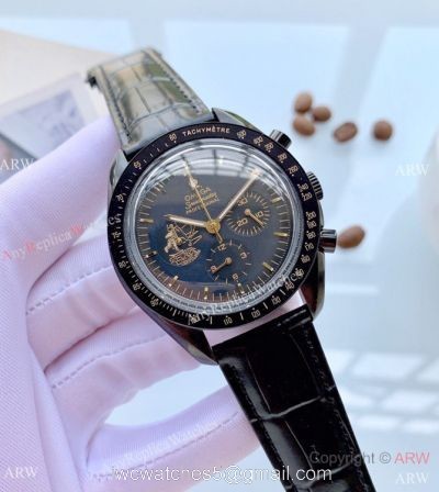 Buy Replica Omega Apollo 11 Men Watch Black Case 42mm