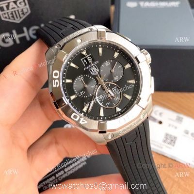 Tag Heuer Mens Aquaracer 300m Rubber Strap Watch  Swiss Quartz Movement