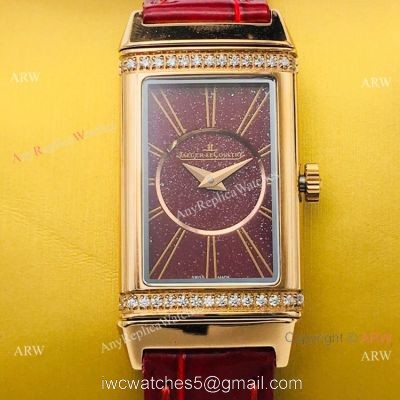 Swiss Copy Jaeger-LeCoultre Reverso One Duetto Rose Gold  Diamond Watch Lady 20mm
