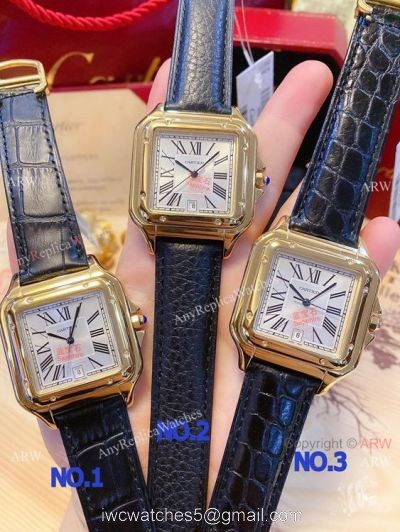 New! Fake Cartier Panthere 38mm Men Watches Gold Case