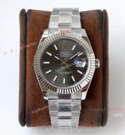 VR-factory Swiss 3235 Rolex Datejust II Replica Watch 904L Steel Rhodium Gray Dial