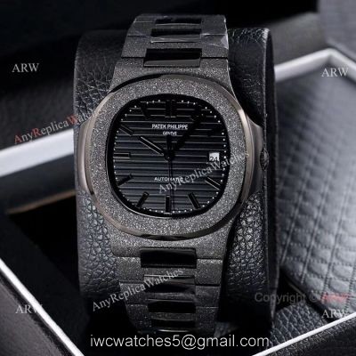 Best Replica Patek Philippe Nautilus Frosted Watch Solid Black 40mm