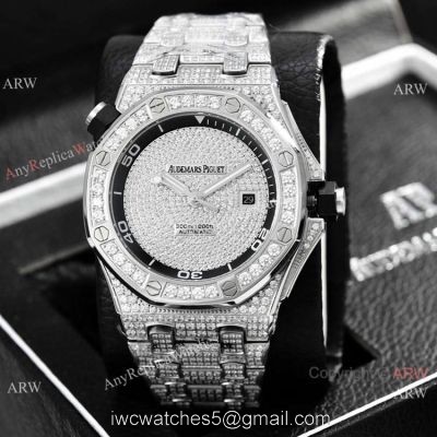Clone Audemars Piguet Iced Out Full Diamond Watches Stainless Steel