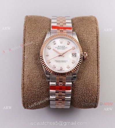 (TW) Swiss Grade Rolex Datejust 31mm  Rolex Jubilee Rose Gold Mother Of Pearl