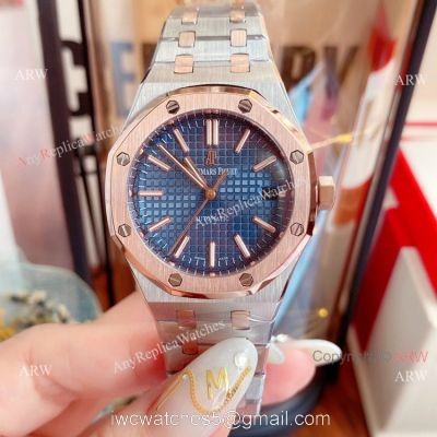 New Replica Audemars Piguet Royal Oak 37mm Lady Watch 2-Tone Rose Gold