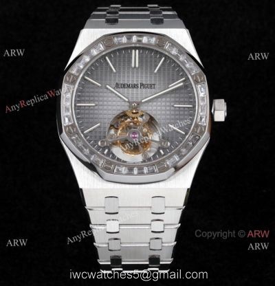 R8 Factory Audemars Piguet Royal Oak Tourbillon Cal.2924 Watch Diamond Bezel 41mm
