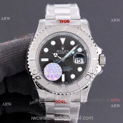 AAA Swiss Copy Rolex Yachtmaster 40mm Watch 904L ETA2836 Gray Dial