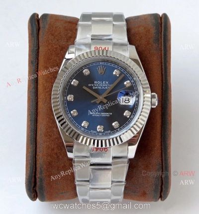 Super Clone Rolex Datejust II VR Factory 3235 Blue Diamond Dial Watch 41mm