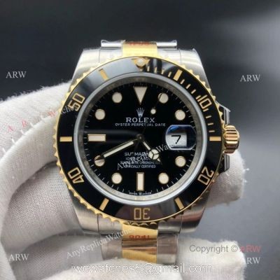 New Two Tone Rolex Submariner 41mm 2020 Replica Watches 904L Steel Swiss 3235 Movement