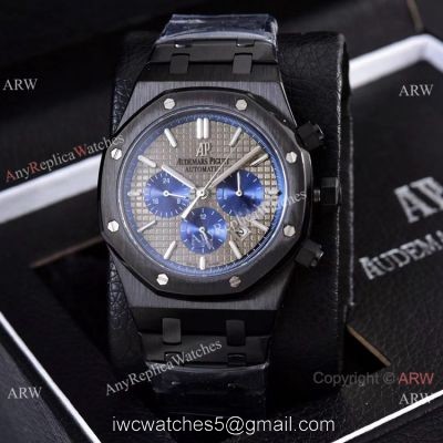 Knockoff Audemars Piguet Royal Oak 41mm Watches Gray Dial Blue Subdials