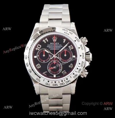 Best 1:1 Swiss 4130 Rolex Daytona JH Chronograph Copy Watch Black Arabic