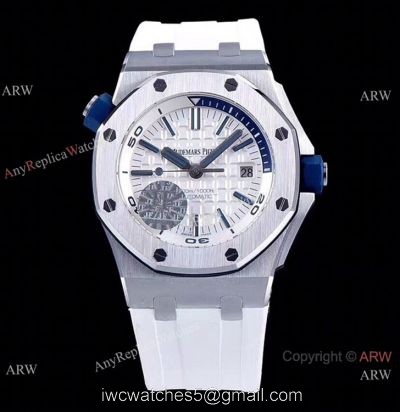 JF Factory V8 1:1 Best Audemars Piguet Divers Men Watch White Dial