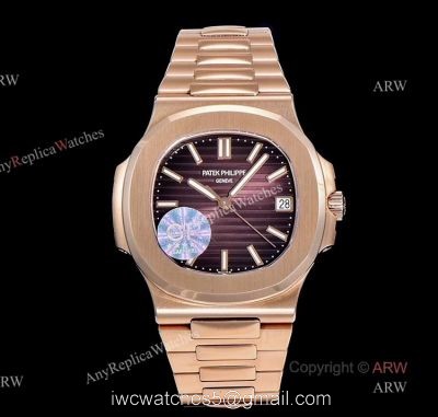 (GR) V2 Version  Patek Philippe Nautilus 5711 Rose Gold Brown Dial Swiss Patek Philippe 324 SC Watch
