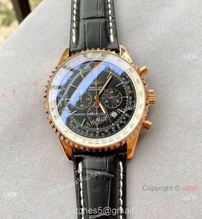 Copy Breitling Navitimer 01 Chronograph Watch Rose Gold Case