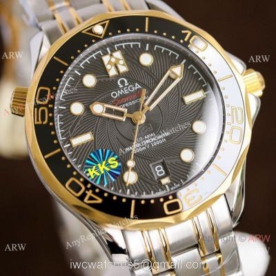New! Two Tone Omega Diver 300m James Bond Limited Edition Copy Watches