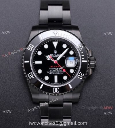 V6 Factory 1:1 Swiss Replica Rolex BLAKEN Submariner Watch Swiss 3135 Movement