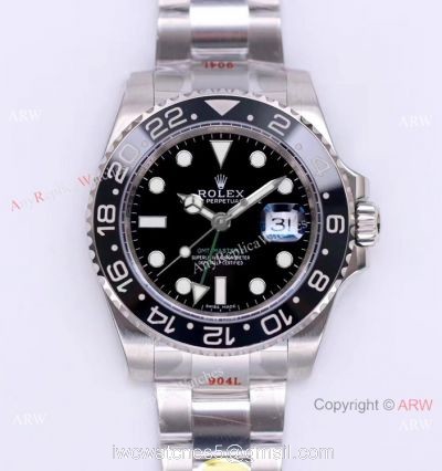 1:1 Best Edition NOOB V11 Version Rolex GMT-Master II Watch Black Ceramic 40mm