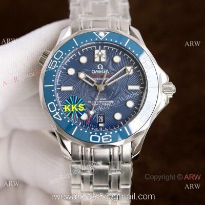 New! Omega Diver 300m James Bond Limited Edition Watches Blue Dial Stainless Steel