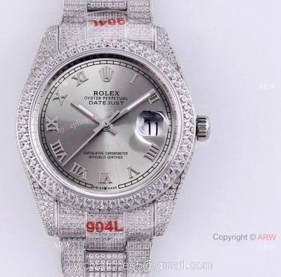 Diamond Rolex Datejust 41 For Men High End Replica Watches