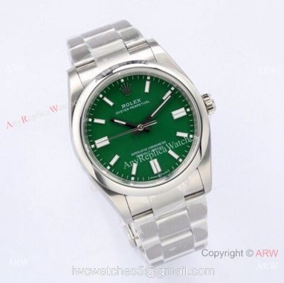 2020 Novelty! Grade AAA Copy Rolex Oyster Perpetual 36mm EWF Swiss 3230 Watch 904L Stainless Steel Green Dial