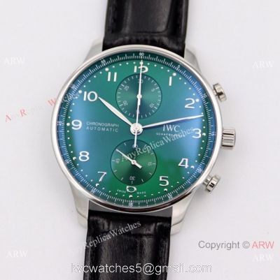 Swiss Replica IWC Schaffhausen Portugieser Green Dial Men Watch ZF Factory