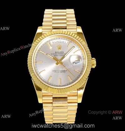 (GM Factory) Swiss Rolex Day-Date I Gold Silver Replica Watch 40mm