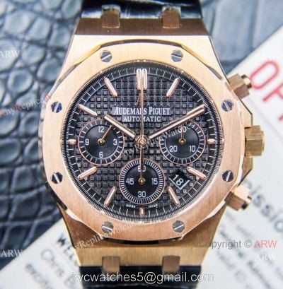 Grade 1A Copy Audemars Piguet Royal Oak Chronograph 7750 Watch Black Dial