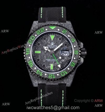 2021 New Rolex DiW GMT-Master II 40mm Watch JH Factory Cal.3186 Forged Carbon Custom Watches