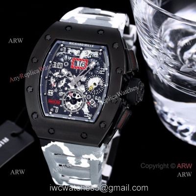High Quality Replica Richard Mille RM011 FM Automatic Watch Camouflage Strap