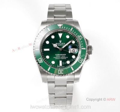 (ZFF) High End Replica ZF Factory Rolex Submariner 116610LV Hulk Watch 904L Steel