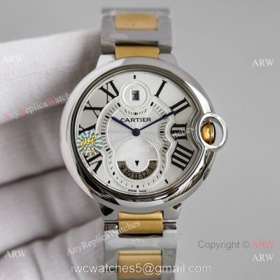 JH Factory Swiss Replica Ballon Bleu Cartier 9120 Watch Two Tone 42mm