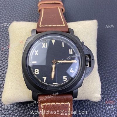 SF Factory AAA Copy Panerai PAM629 Luminor Titanio DLC Watch Cali Dial