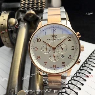 Faux IWC Portugieser Chronograph Watches Tone Tone Rose Gold