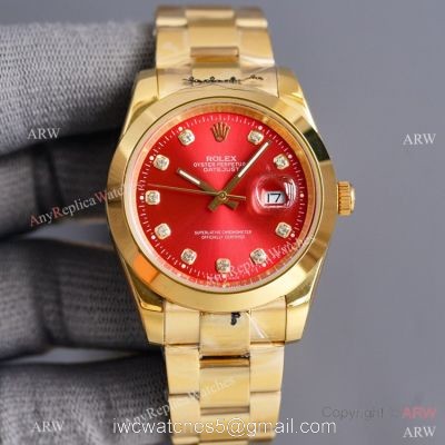 Swiss Quality Copy Rolex Datejust ii 41 Watch Citizen 8215 Movement Cherry red Dial